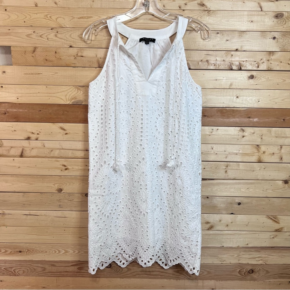 MAVEN WEST White Lace Strings Tussle Sleeveless Dress NWOT Size XS